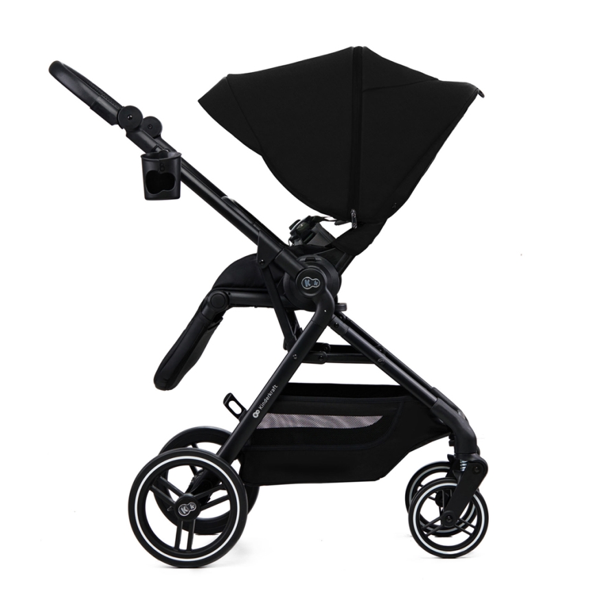 KINDERKRAFT SELECT - Combinatiekinderwagen 2in1 YOXI Pure zwart