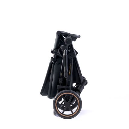 KINDERKRAFT SELECT - Combinatiekinderwagen 3in1 PRIME 2 Premium Venezian zwart + autostoel