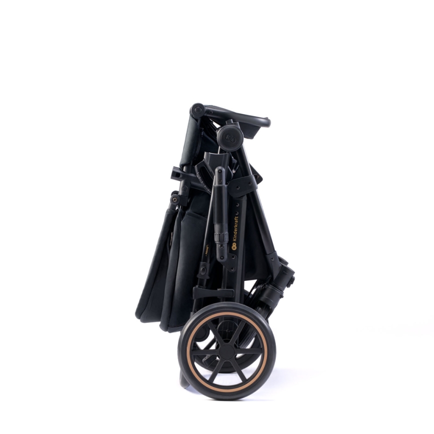 KINDERKRAFT SELECT - Combinatiekinderwagen 3in1 PRIME 2 Premium Venezian zwart + autostoel