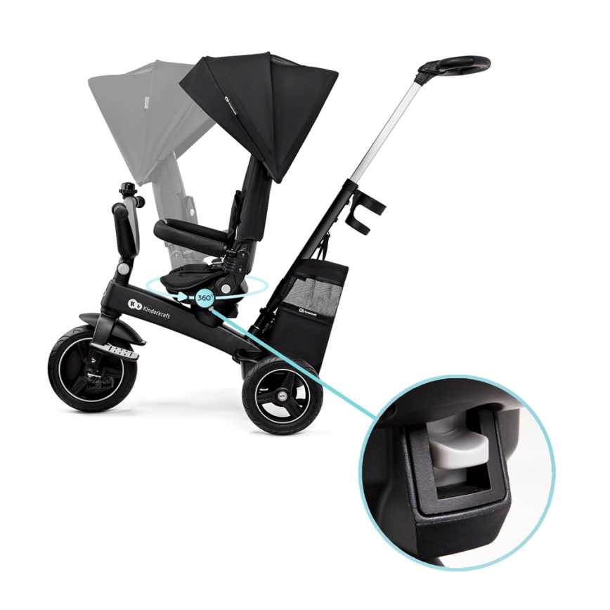 KINDERKRAFT SELECT - Driewieler voor kinderen 5in1 EASYTWIST Premium zwart