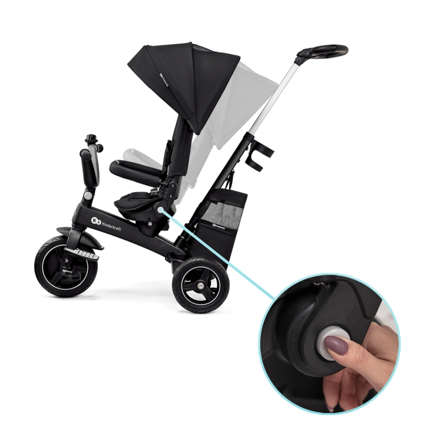 KINDERKRAFT SELECT - Driewieler voor kinderen 5in1 EASYTWIST Premium zwart