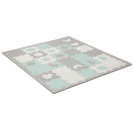 KINDERKRAFT - Foampuzzel LUNO 30st grijs/mint