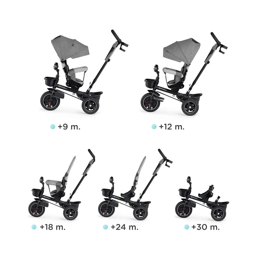 KINDERKRAFT - Kinderdriewieler 5in1 SPINSTEP grijs