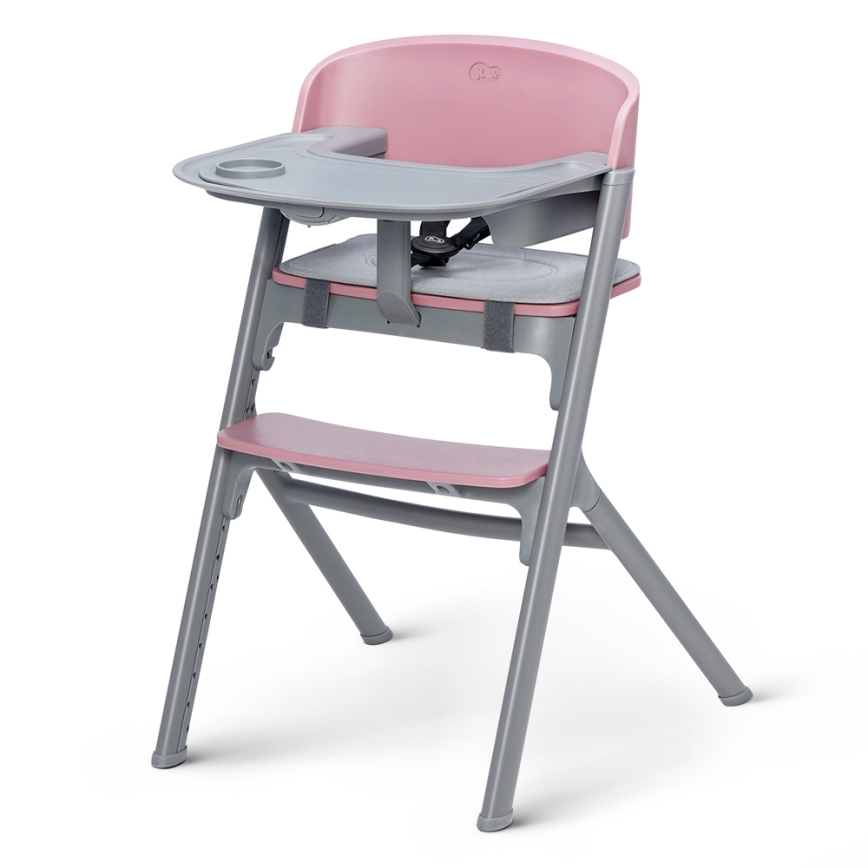 KINDERKRAFT SELECT - Kinder-eetstoel 3-in-1 LIVY Premium Aster pink + wipstoel CALMEE