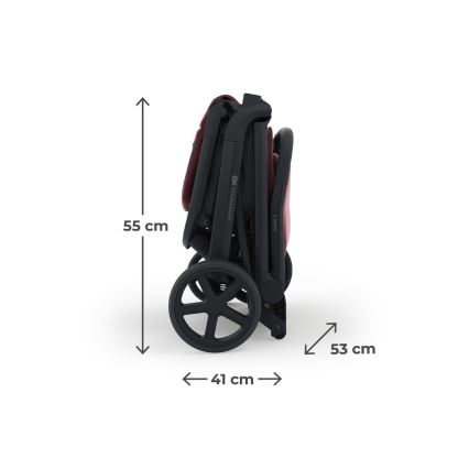 KINDERKRAFT SELECT - Sportieve kinderwagen NUBI 3 Dark Ruby