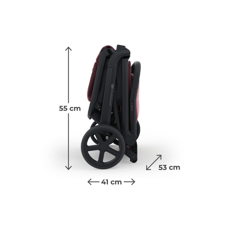 KINDERKRAFT SELECT - Sportieve kinderwagen NUBI 3 Dark Ruby