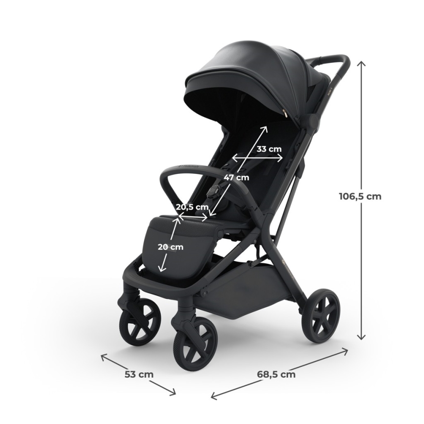 KINDERKRAFT SELECT - Sportieve kinderwagen NUBI 3 Middernachtzwart