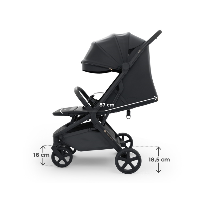 KINDERKRAFT SELECT - Sportieve kinderwagen NUBI 3 Middernachtzwart
