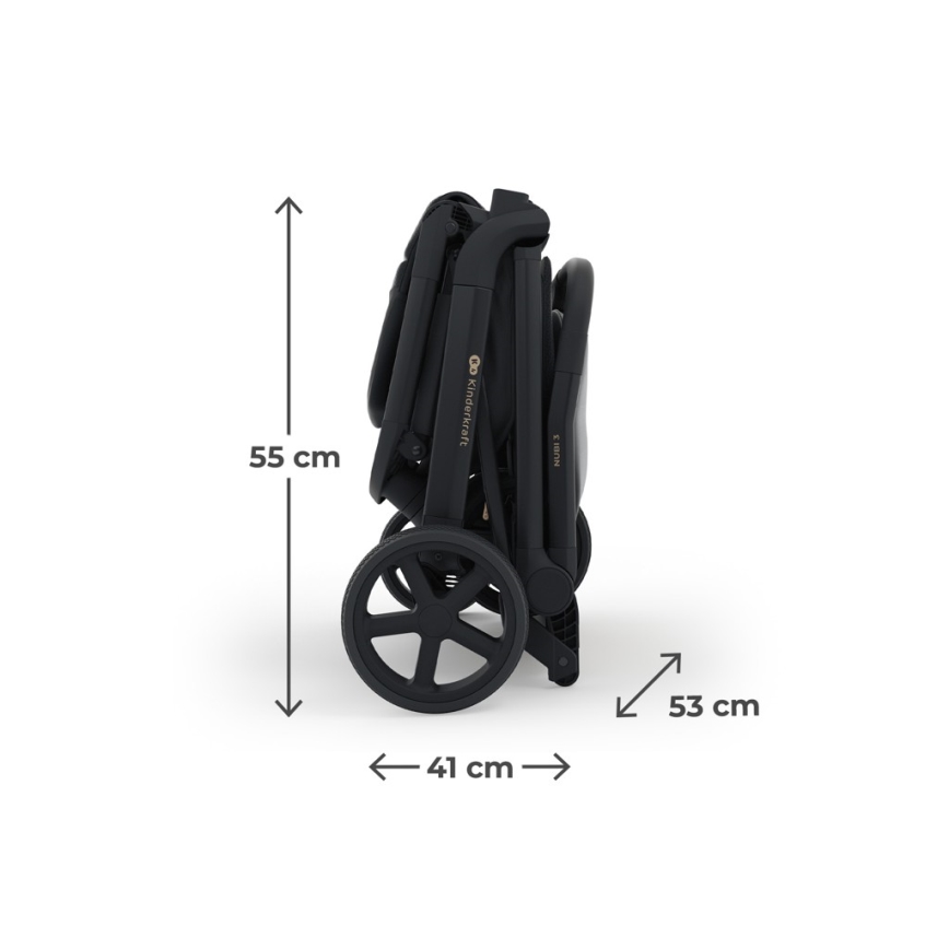 KINDERKRAFT SELECT - Sportieve kinderwagen NUBI 3 Middernachtzwart