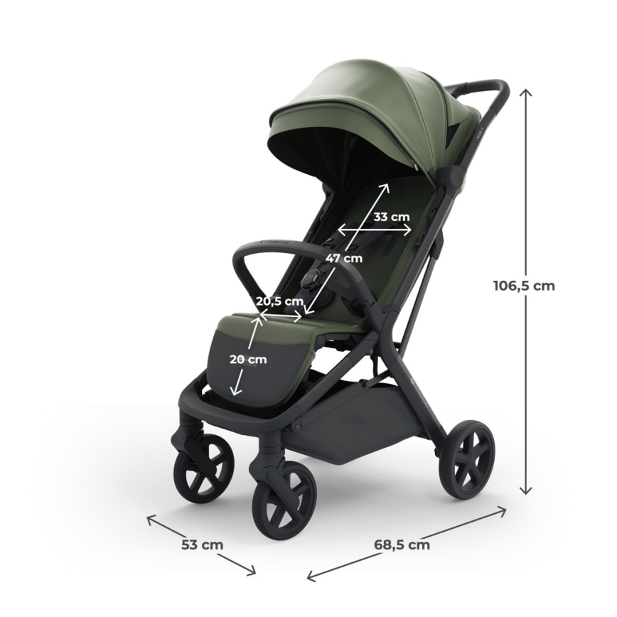 KINDERKRAFT SELECT - Sportieve kinderwagen NUBI 3 Mystiek groen