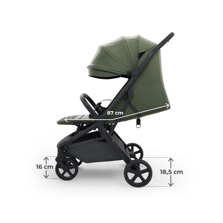 KINDERKRAFT SELECT - Sportieve kinderwagen NUBI 3 Mystiek groen