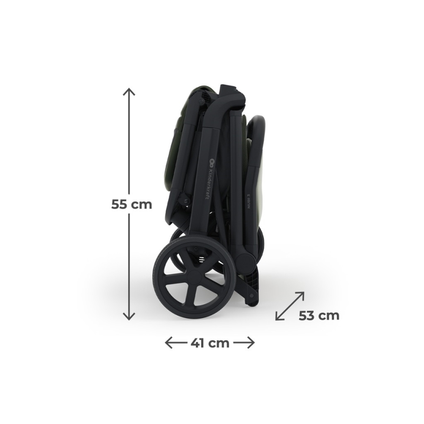 KINDERKRAFT SELECT - Sportieve kinderwagen NUBI 3 Mystiek groen