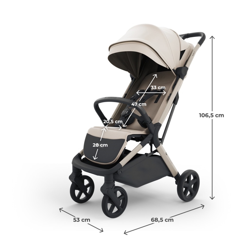 KINDERKRAFT SELECT - Sportieve kinderwagen NUBI 3 Sand Beige