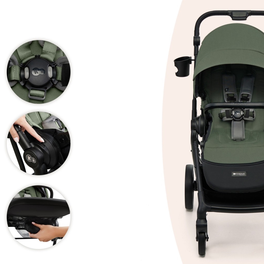 KINDERKRAFT SELECT - Sportieve kinderwagen YOXI Mystic groen