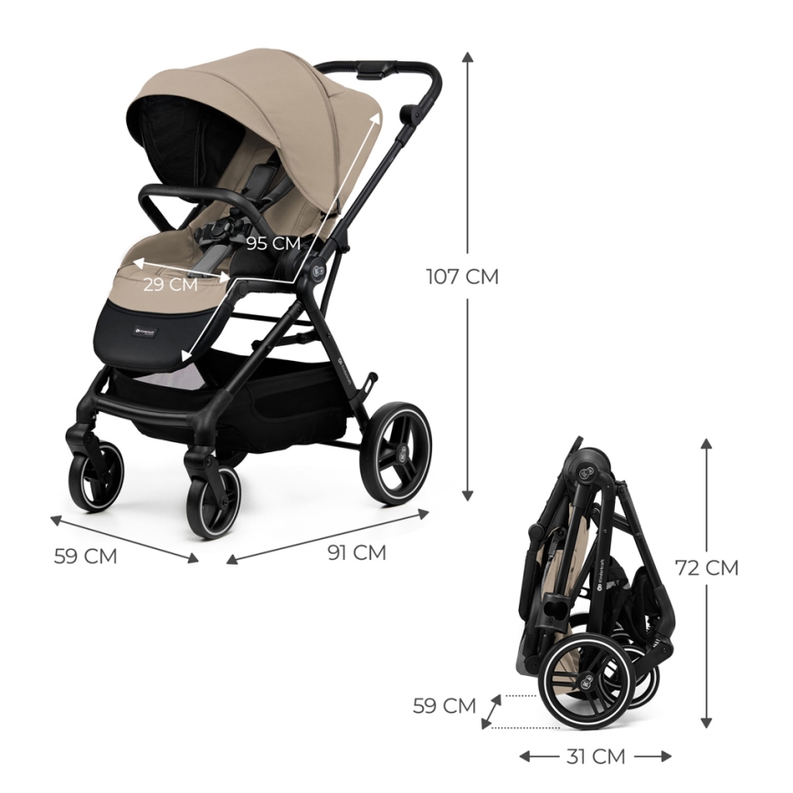 KINDERKRAFT SELECT - Sportieve kinderwagen YOXI zandbeige