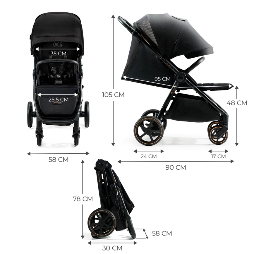 KINDERKRAFT SELECT - Wandelwagen MITZY Ink zwart