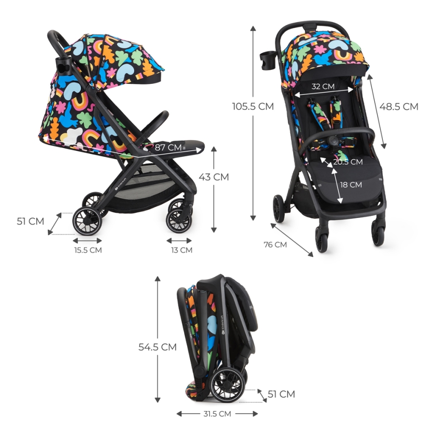 KINDERKRAFT SELECT - Wandelwagen NUBI 2 Happy shapes