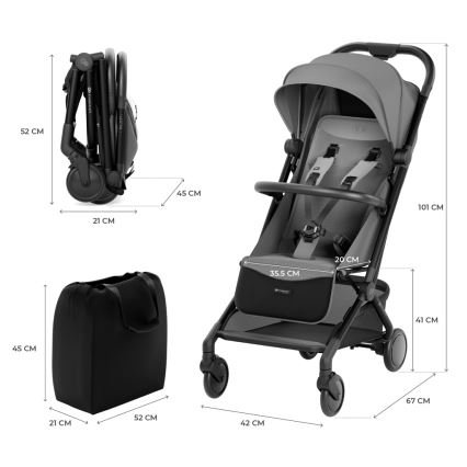 KINDERKRAFT SELECT - Wandelwagen PILOT 2 grijs