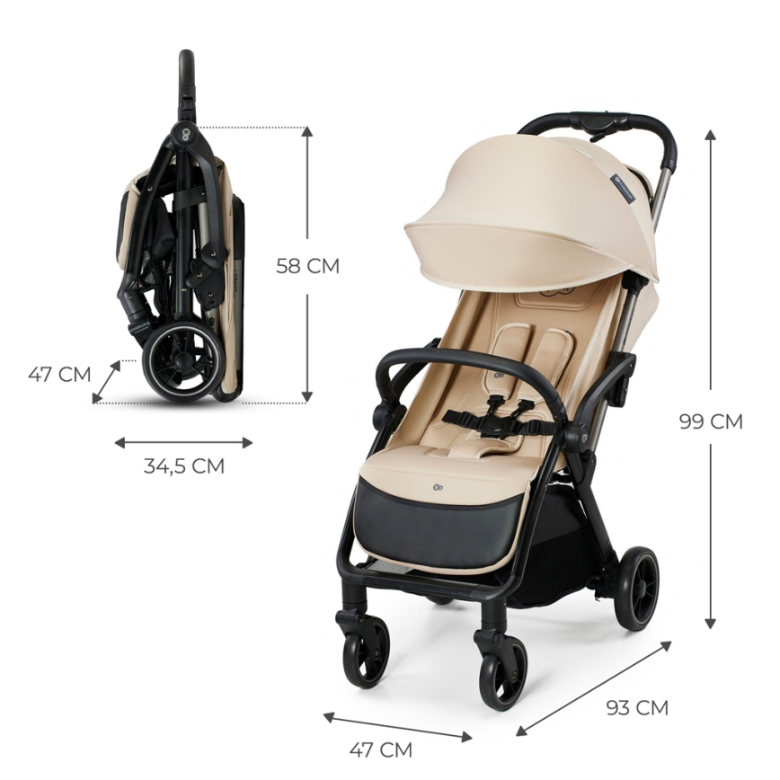 KINDERKRAFT - Sportieve kinderwagen APINO beige