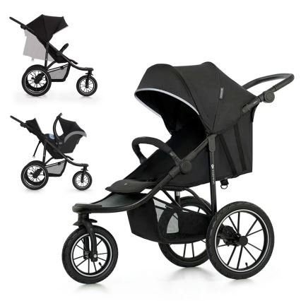KINDERKRAFT - Sportieve kinderwagen HELSI2 zwart