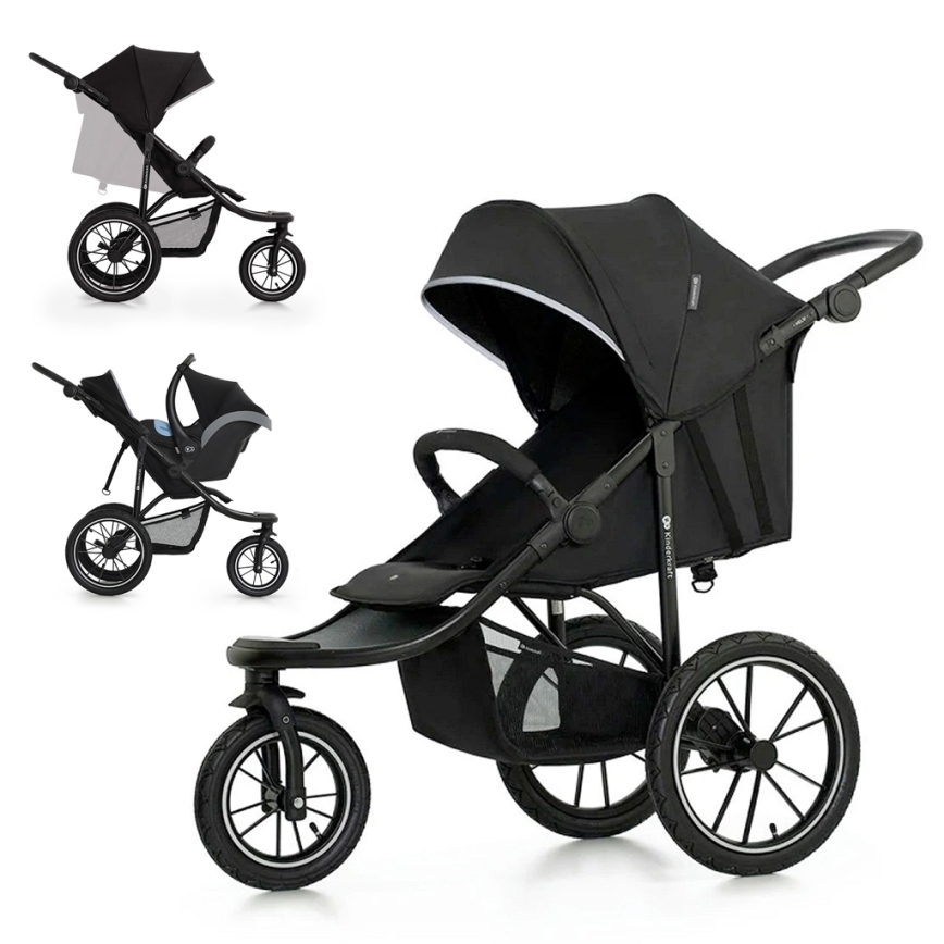 KINDERKRAFT - Sportieve kinderwagen HELSI2 zwart