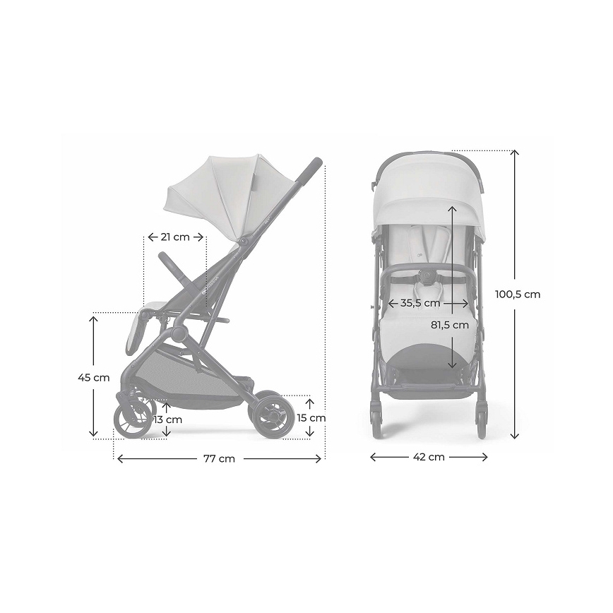 KINDERKRAFT - Sportieve kinderwagen INDY 3 Urban Grey
