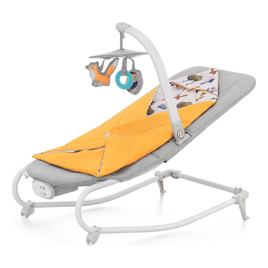 KINDERKRAFT - Vibrerend wipstoeltje voor baby's met een melodie FELIO 2 geel