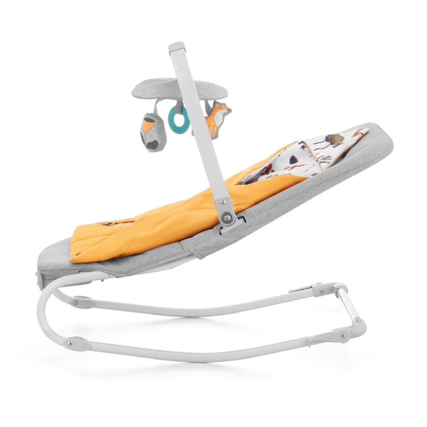KINDERKRAFT - Vibrerend wipstoeltje voor baby's met een melodie FELIO 2 geel