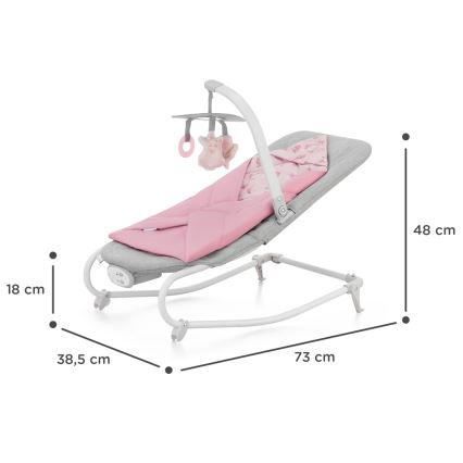KINDERKRAFT - Vibrerend wipstoeltje voor baby's met een melodie FELIO 2 roze