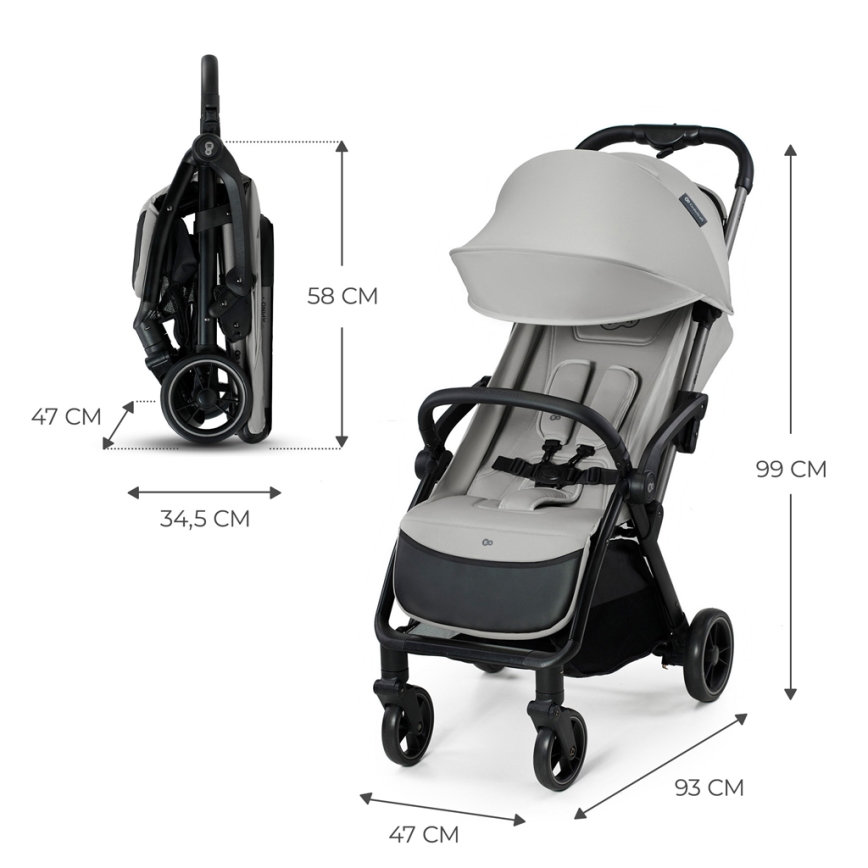 KINDERKRAFT - Wandelwagen APINO grijs