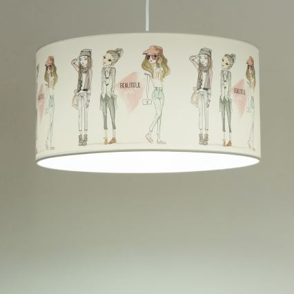 Kinderkroonluchter GIRLS VIBES 1xE27/60W/230V Ø 40 cm voor meisjes