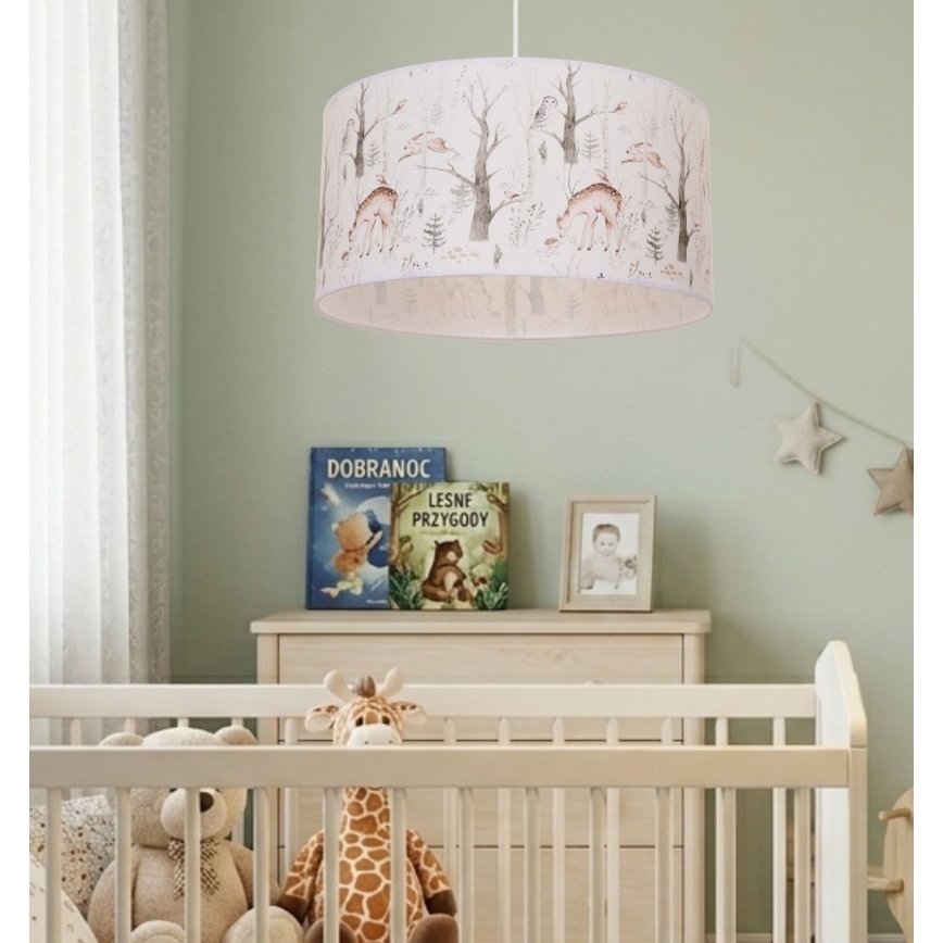 Kinderkroonluchter KIDS ROOM 1xE27/60W/230V Ø 40 cm met dierenmotief