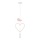 Kinderlamp aan kabel HEART 1xE27/20W/230V roze/wit