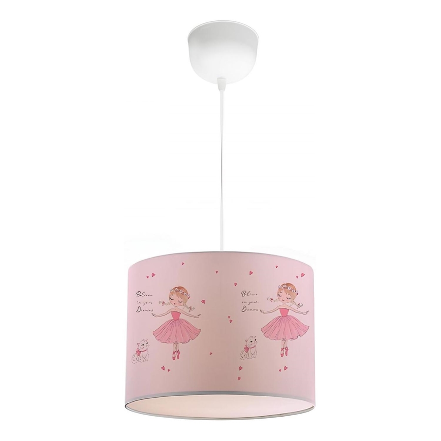 Kinderlamp CANDY 1xE27/40W/230V roze