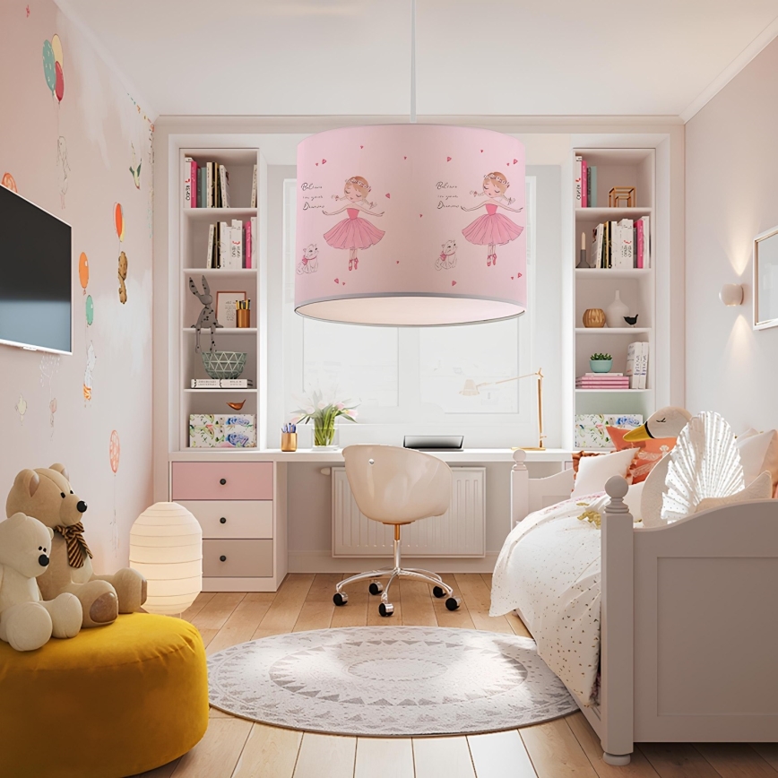 Kinderlamp CANDY 1xE27/40W/230V roze