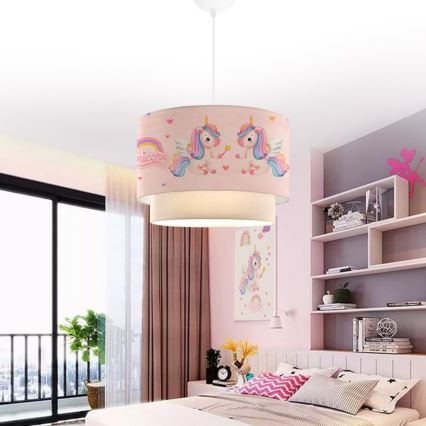 Kinderlamp CANDY 1xE27/40W/230V roze