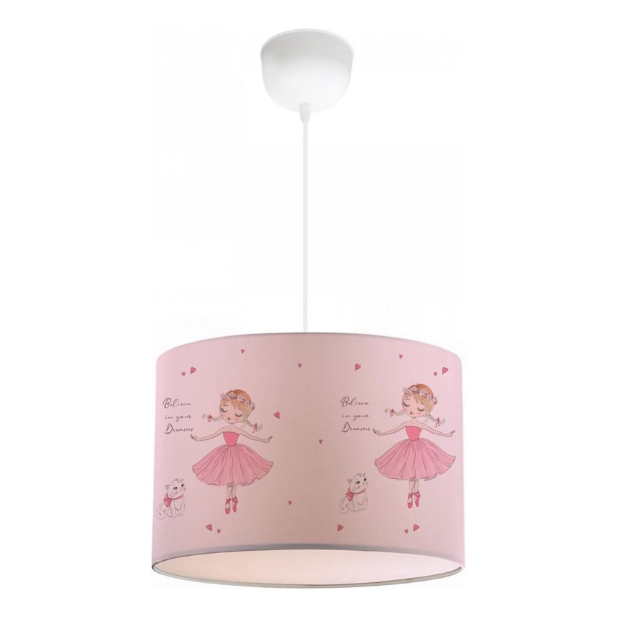 Kinderlamp CANDY 1xE27/40W/230V roze