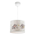 Kinderlamp CANDY 1xE27/40W/230V wit/beige