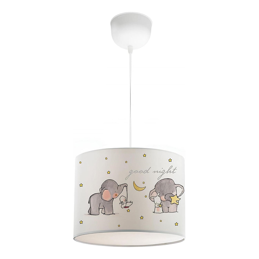 Kinderlamp CANDY 1xE27/40W/230V wit/beige