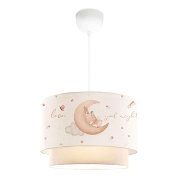 Kinderlamp CANDY 1xE27/40W/230V wit/beige