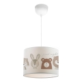 Kinderlamp CANDY 1xE27/40W/230V wit/bruin