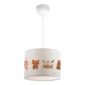 Kinderlamp CANDY 1xE27/40W/230V wit/bruin