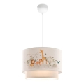 Kinderlamp CANDY 1xE27/40W/230V wit/bruin