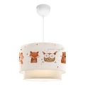 Kinderlamp CANDY 1xE27/40W/230V wit/bruin