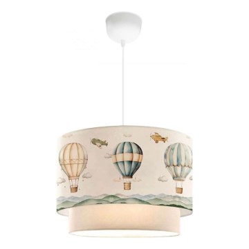 Kinderlamp CANDY 1xE27/40W/230V wit/multi-kleur
