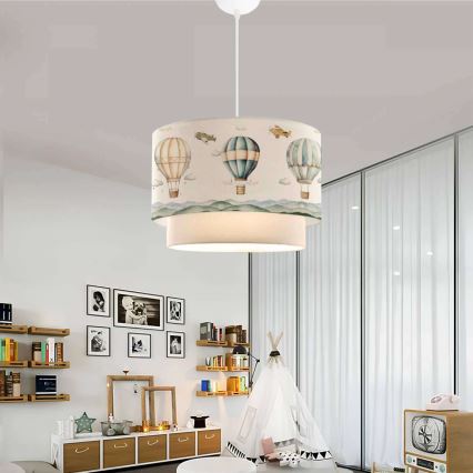 Kinderlamp CANDY 1xE27/40W/230V wit/multi-kleur