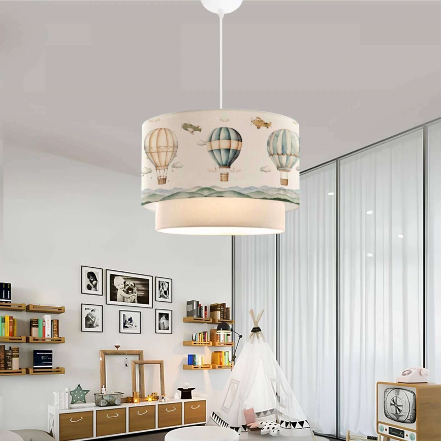 Kinderlamp CANDY 1xE27/40W/230V wit/multi-kleur