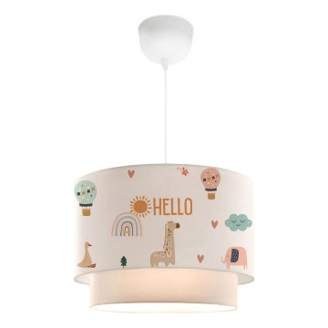 Kinderlamp CANDY 1xE27/40W/230V wit/multicolor