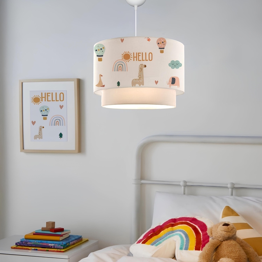 Kinderlamp CANDY 1xE27/40W/230V wit/multicolor