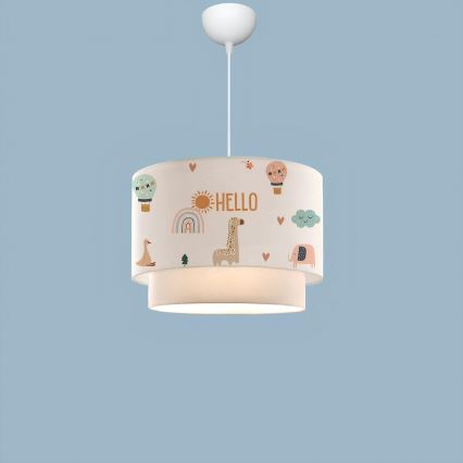 Kinderlamp CANDY 1xE27/40W/230V wit/multicolor